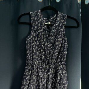 Old Navy XS navy blue button down dress